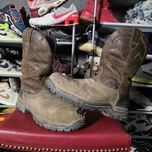 🔥 Irish Setter Size 13 Men's Brown Leather Cowboy Work Boots Steel Toe!